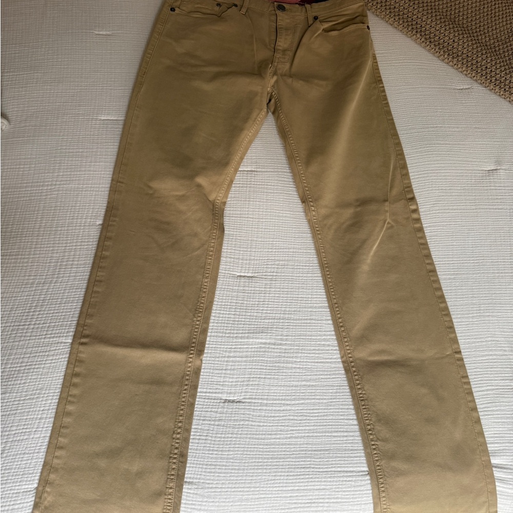 Burberry Perfect Condition Men's Khaki Straight-Leg Jeans
